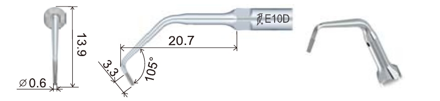 Размеры наконечника для скалера